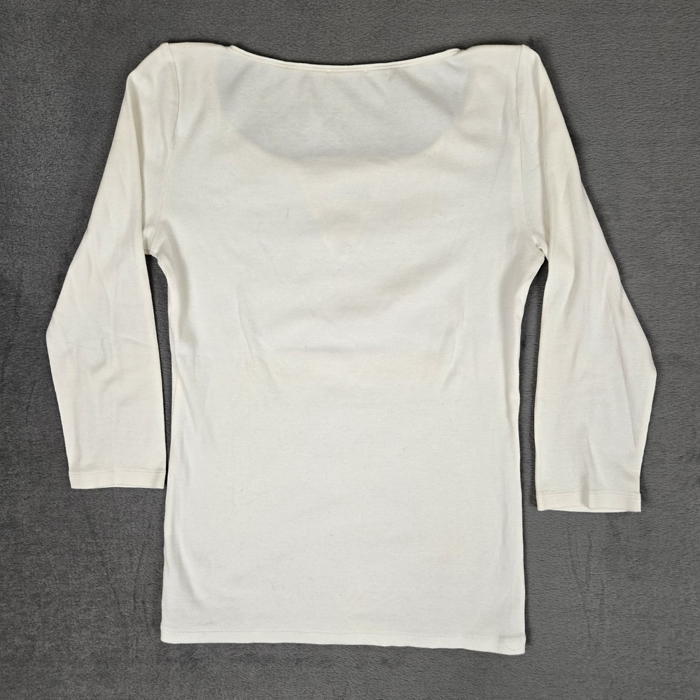 Rivamonti Shirt Womens Medium White Long Sleeve Cotton Classic Top Blouse - Picture 2 of 5